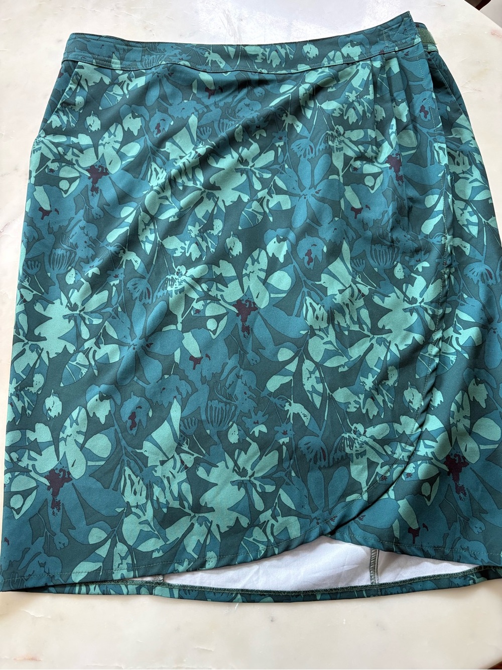 Ripskirt Hawaii Teal Floral Wrap Swim Skirt